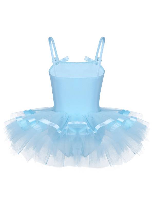 Toddler Girls Spaghetti Straps Ballet Dance Leotard Tutu Dress thumb