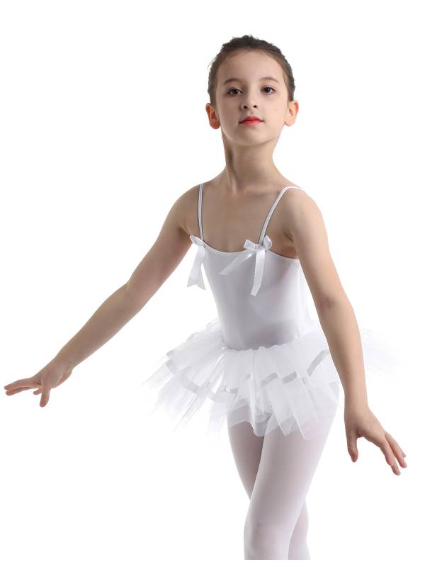Toddler Girls Spaghetti Straps Ballet Dance Leotard Tutu Dress thumb