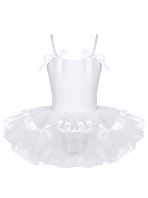 Toddler Girls Spaghetti Straps Ballet Dance Leotard Tutu Dress thumb