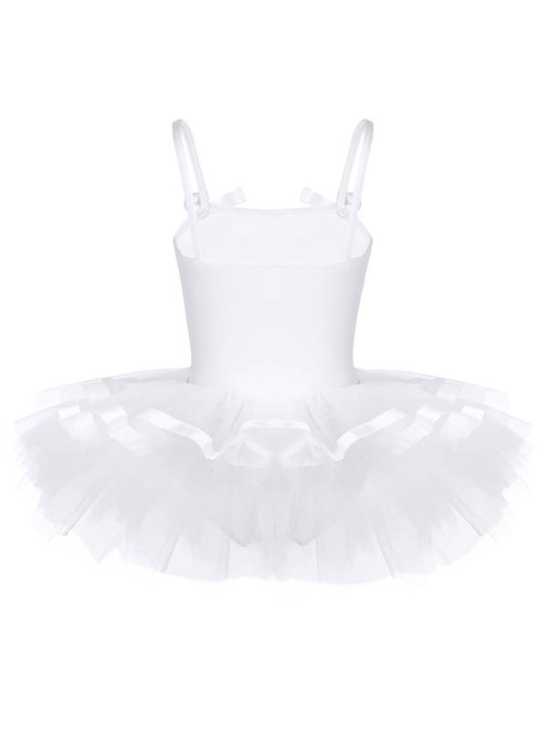 Toddler Girls Spaghetti Straps Ballet Dance Leotard Tutu Dress thumb