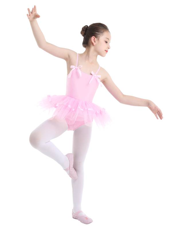 Toddler Girls Spaghetti Straps Ballet Dance Leotard Tutu Dress thumb