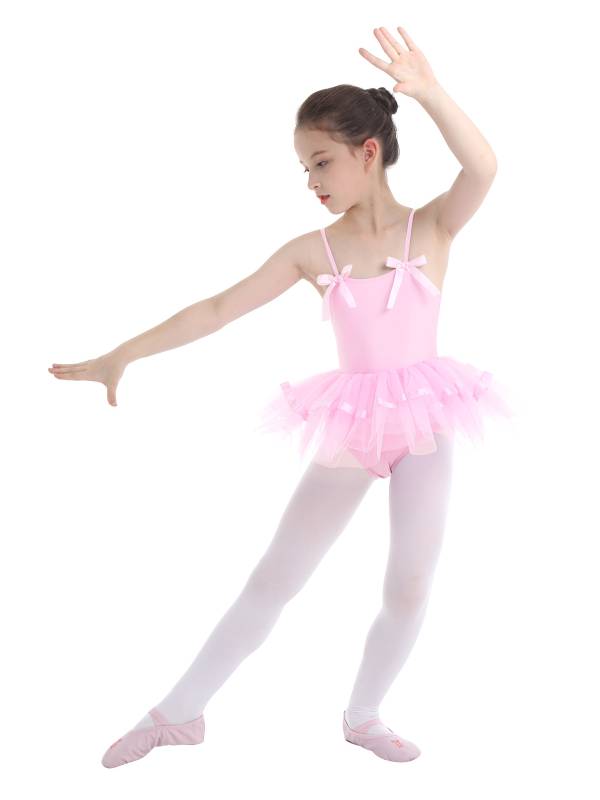 Toddler Girls Spaghetti Straps Ballet Dance Leotard Tutu Dress thumb