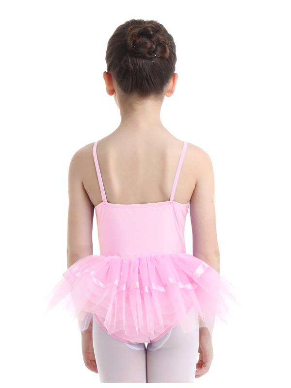 Toddler Girls Spaghetti Straps Ballet Dance Leotard Tutu Dress thumb