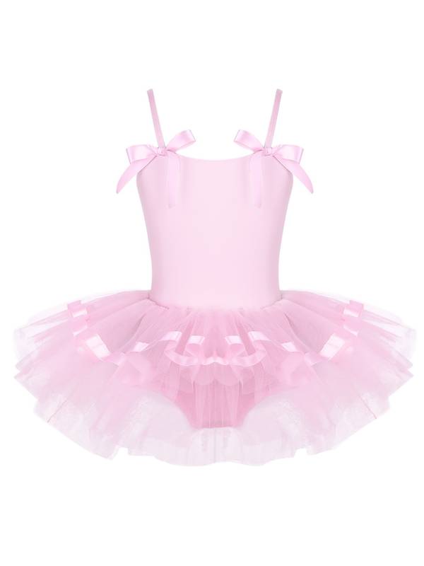 Toddler Girls Spaghetti Straps Ballet Dance Leotard Tutu Dress thumb