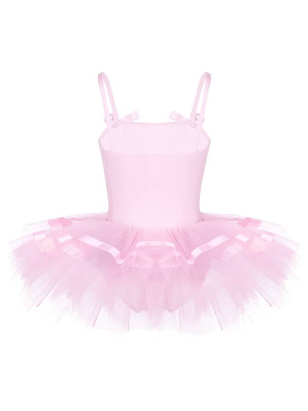 Toddler Girls Spaghetti Straps Ballet Dance Leotard Tutu Dress thumb