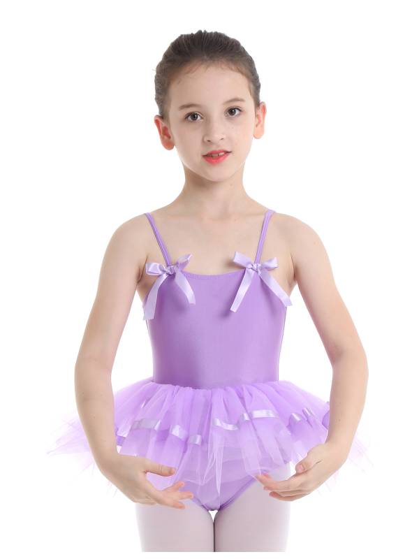 Toddler Girls Spaghetti Straps Ballet Dance Leotard Tutu Dress thumb