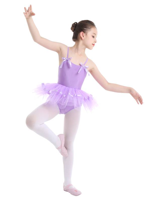 Toddler Girls Spaghetti Straps Ballet Dance Leotard Tutu Dress thumb