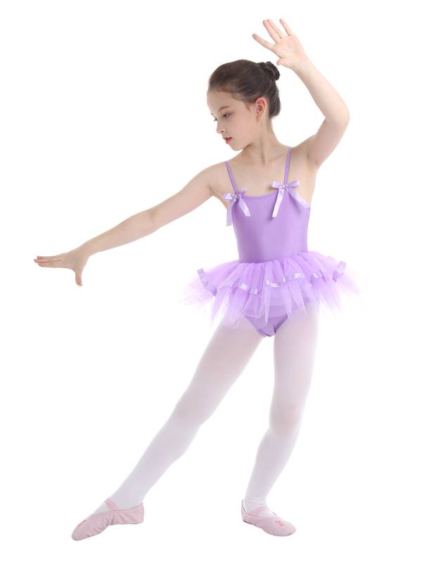 Toddler Girls Spaghetti Straps Ballet Dance Leotard Tutu Dress thumb