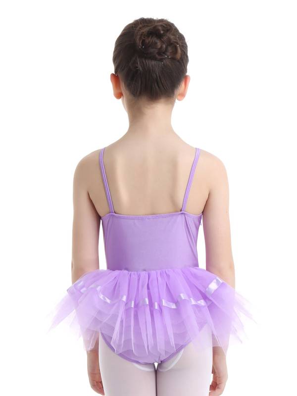 Toddler Girls Spaghetti Straps Ballet Dance Leotard Tutu Dress thumb