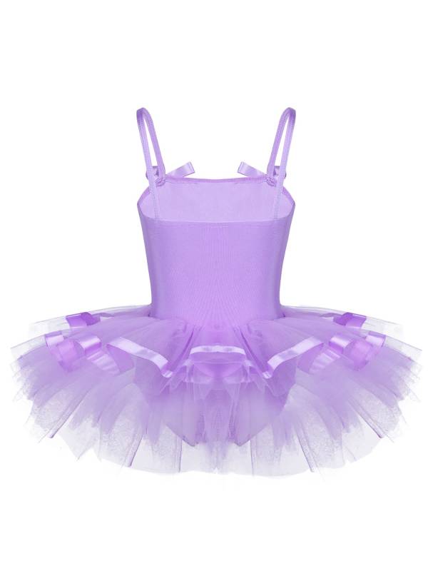 Toddler Girls Spaghetti Straps Ballet Dance Leotard Tutu Dress thumb