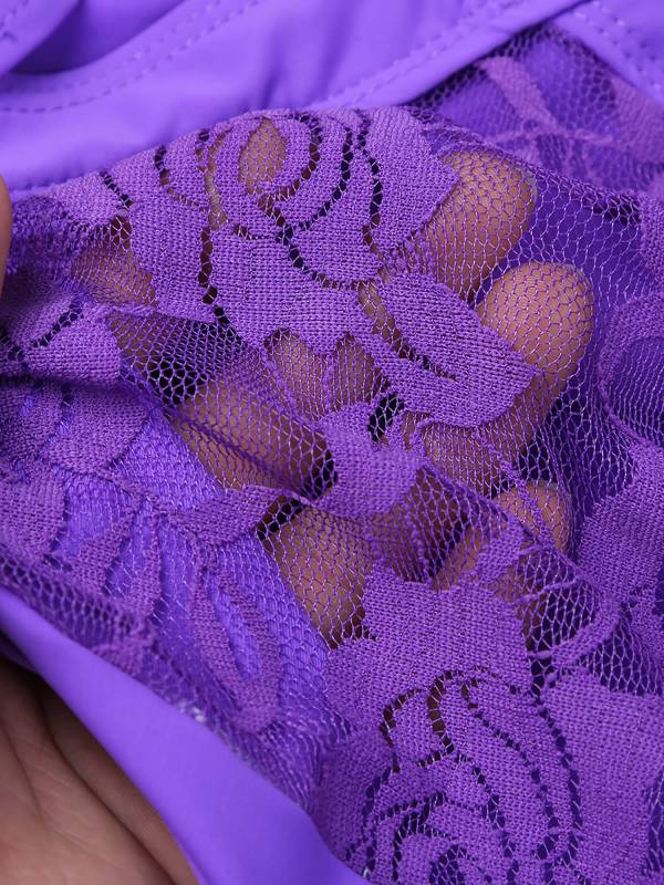Kids Girls Sleeveless Lace Ballet Dance Leotard thumb