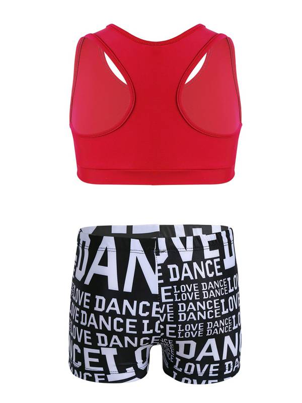 Kids Girls 2pcs Tank Top and Letters Printed Bottoms Sport Set thumb