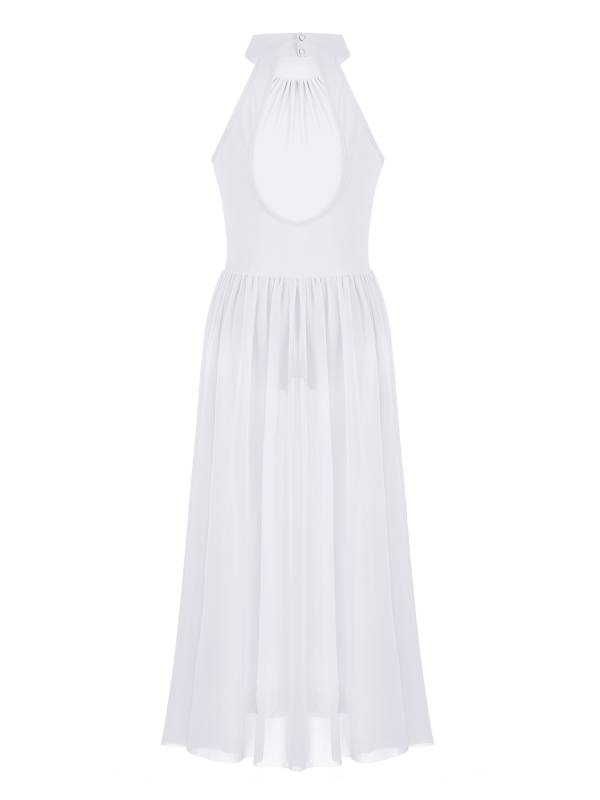 Kids Girls Sleeveless Leotard Dress for Lyrical Dance thumb