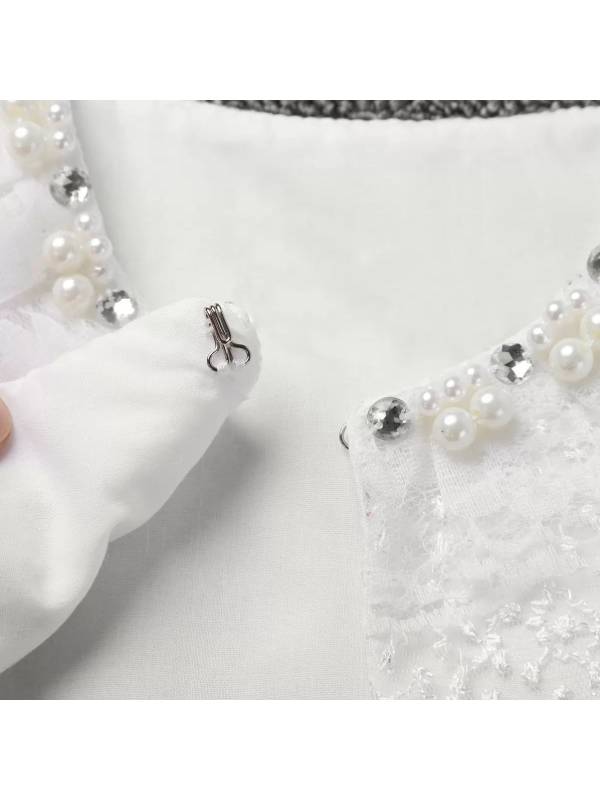 Toddler/Kids Girls Long-sleeve Lace Dress Bolero Cardigan thumb