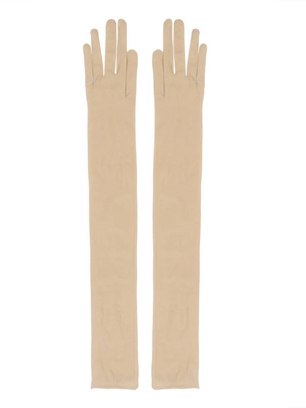 Women 1 Pair See Through Full Finger Long Gloves for Sun Protection thumb