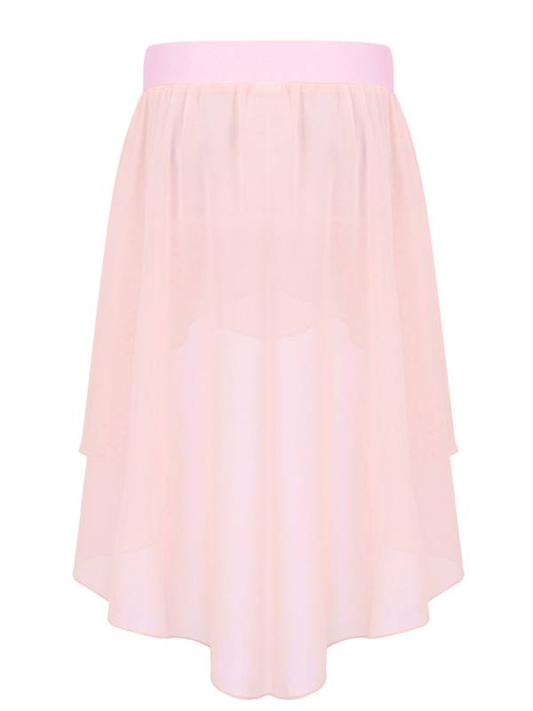 Kids Girls High-Low Chiffon Jazz Dance Studio Practice Skirt thumb