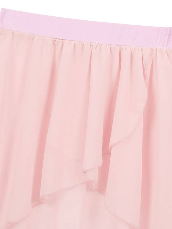 Kids Girls High-Low Chiffon Jazz Dance Studio Practice Skirt thumb