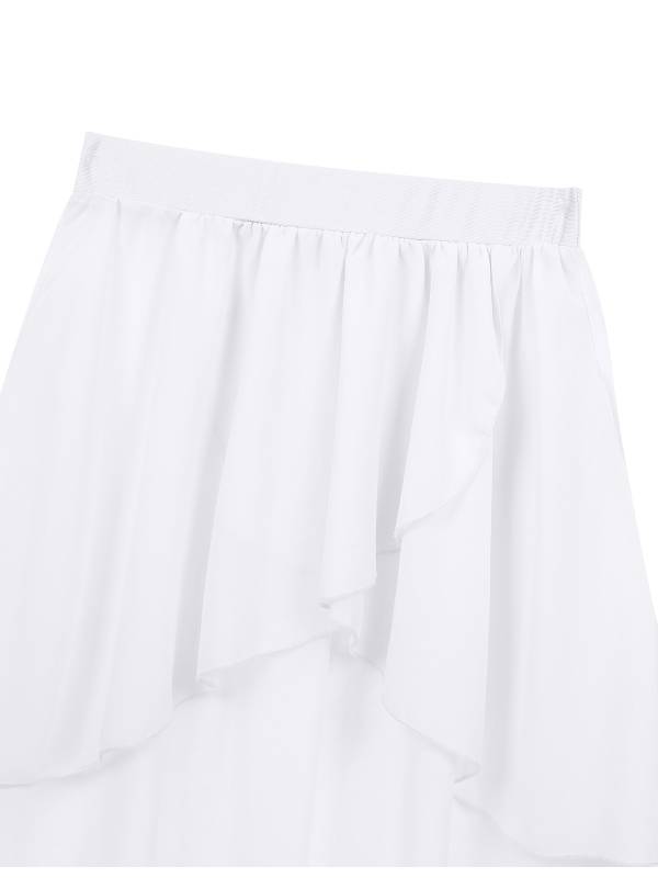 Kids Girls High-Low Chiffon Jazz Dance Studio Practice Skirt thumb