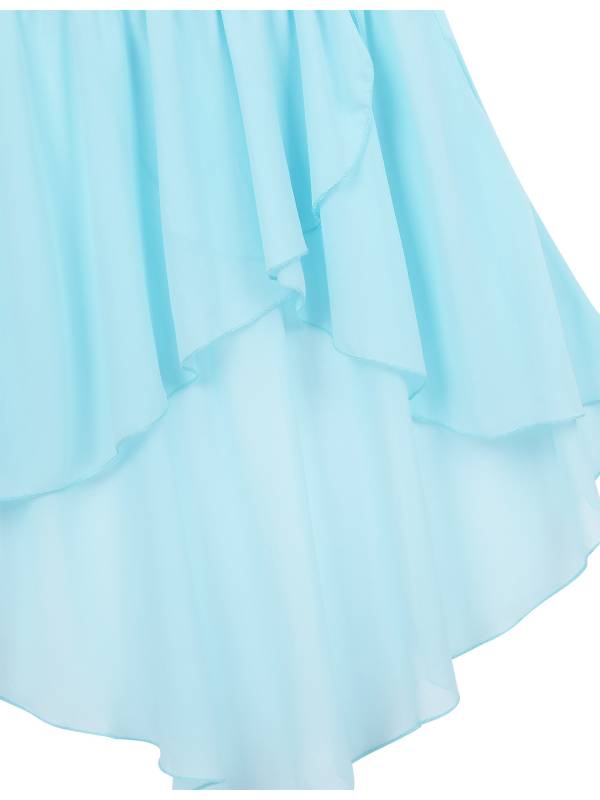 Kids Girls High-Low Chiffon Jazz Dance Studio Practice Skirt thumb