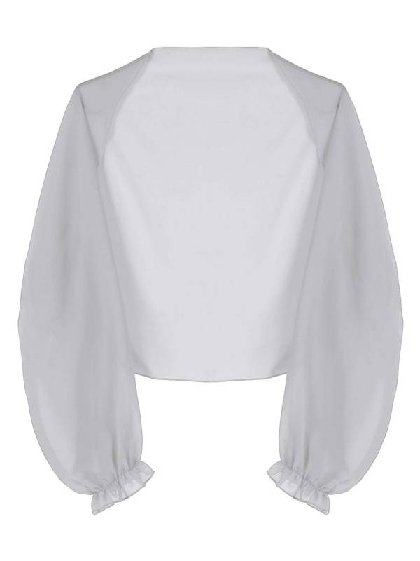 Women Sheer Chiffon Long Raglan Sleeve Open Front Kimono Cardigan thumb