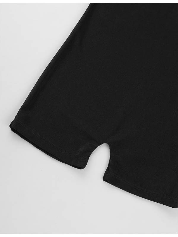 Kids Boys Girls Short Sleeves Solid Color Stretchy Gymnastics Unitard thumb