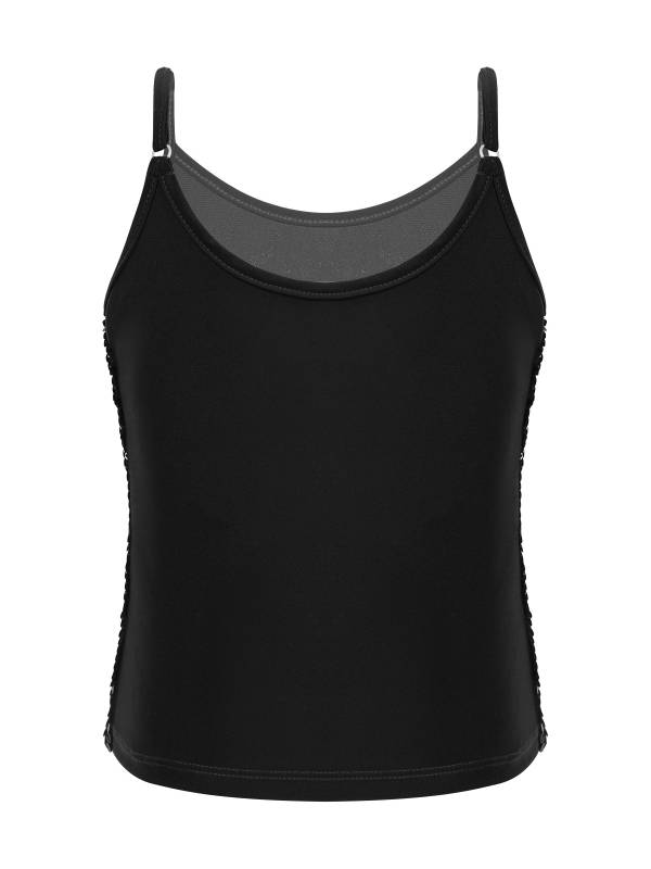 Kids Girls Sequined Jazz Dance Tank Top thumb