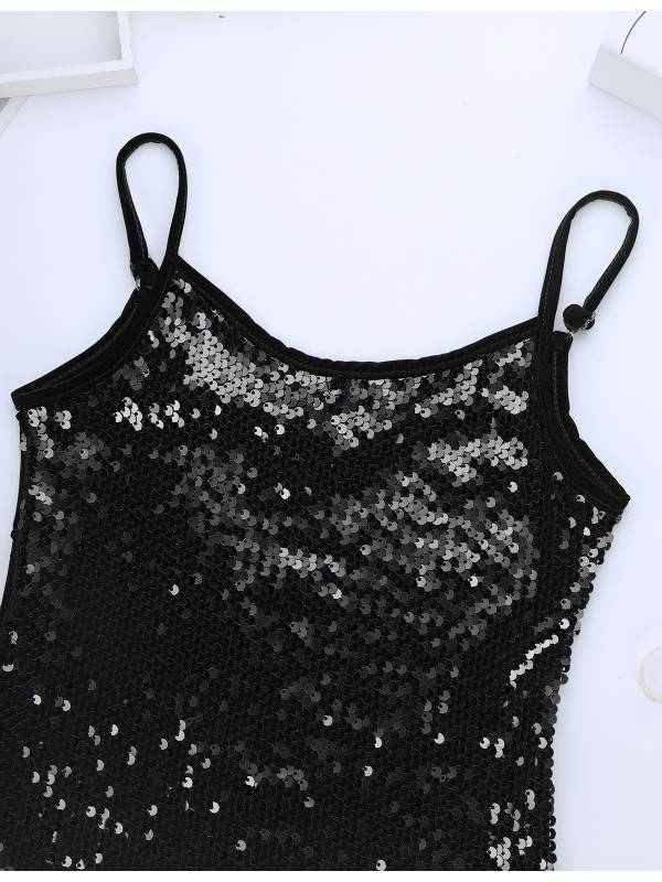 Kids Girls Sequined Jazz Dance Tank Top thumb