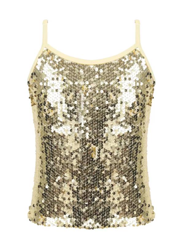 Kids Girls Sequined Jazz Dance Tank Top thumb