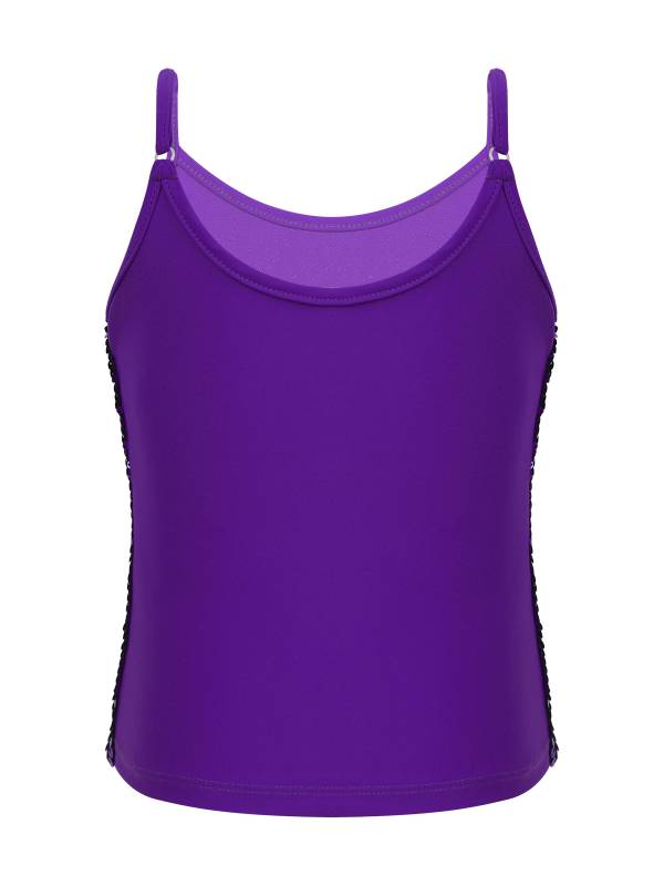 Kids Girls Sequined Jazz Dance Tank Top thumb
