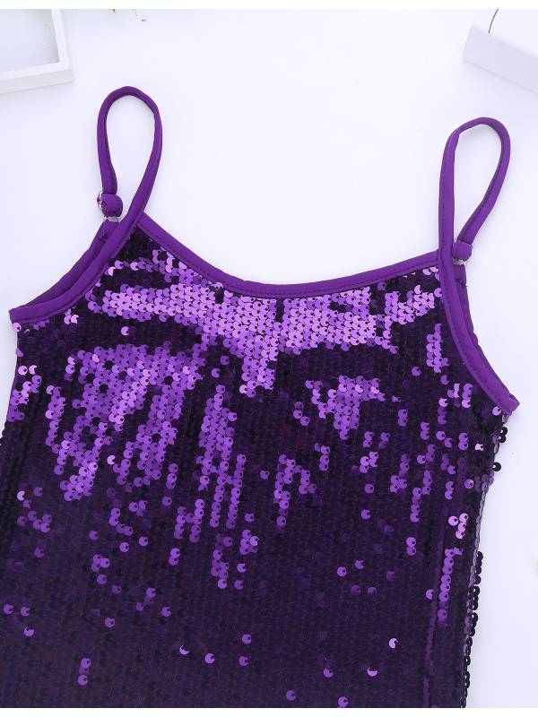 Kids Girls Sequined Jazz Dance Tank Top thumb
