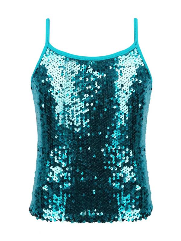 Kids Girls Sequined Jazz Dance Tank Top thumb