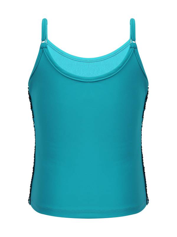 Kids Girls Sequined Jazz Dance Tank Top thumb