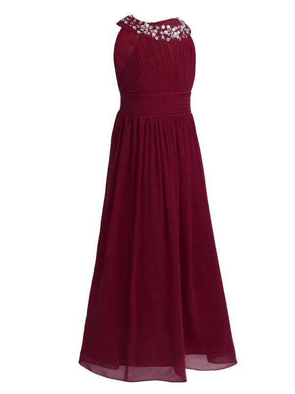 Toddler/Kids Girls Sequin Chiffon Maxi Party Dress thumb