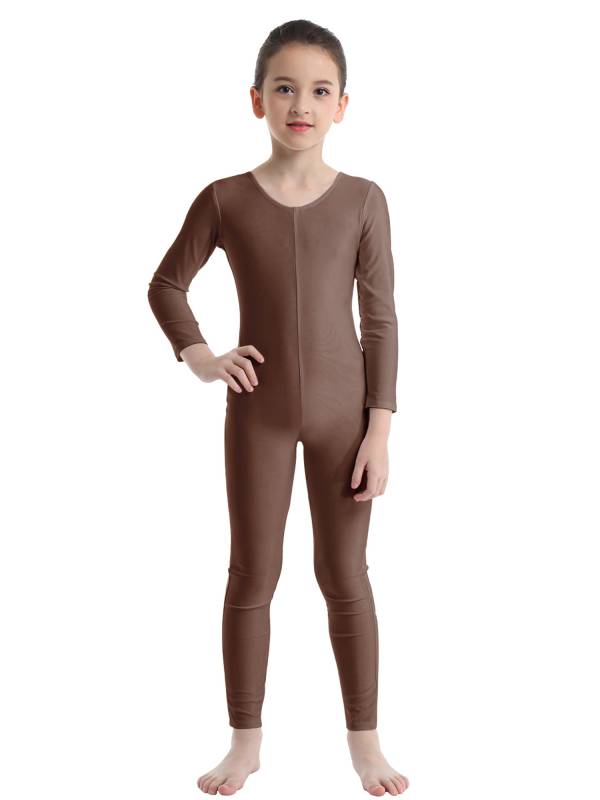 Kids Girls Long Sleeves Gymnastics Unitard Dancewear thumb