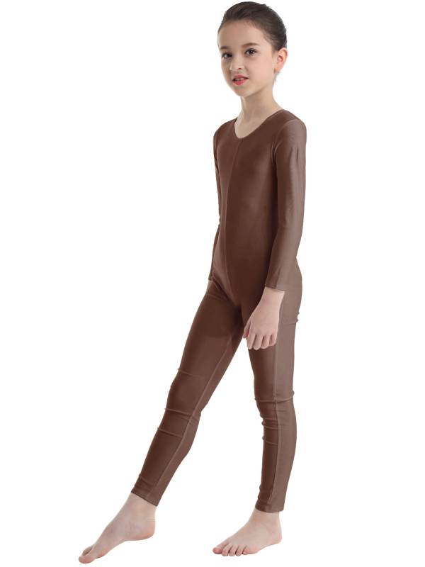 Kids Girls Long Sleeves Gymnastics Unitard Dancewear thumb