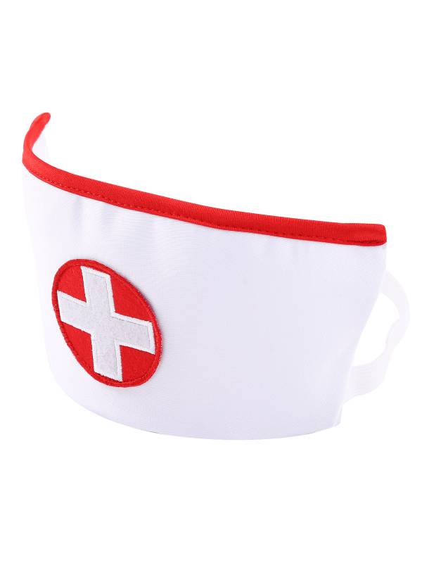 Women Short Sleeves Tutu Dress Nurse Costume Halloween Outfit thumb