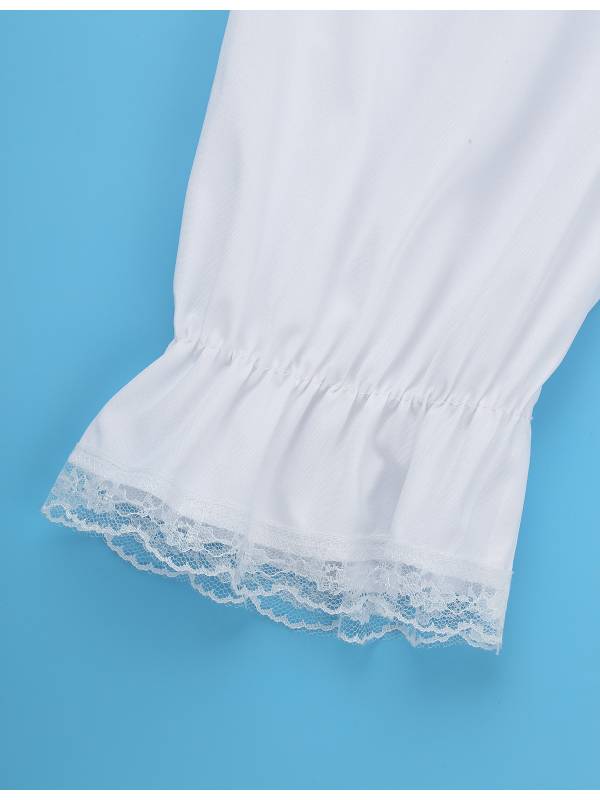 Kids Girls White Victorian Pantaloons Medieval Bloomers thumb