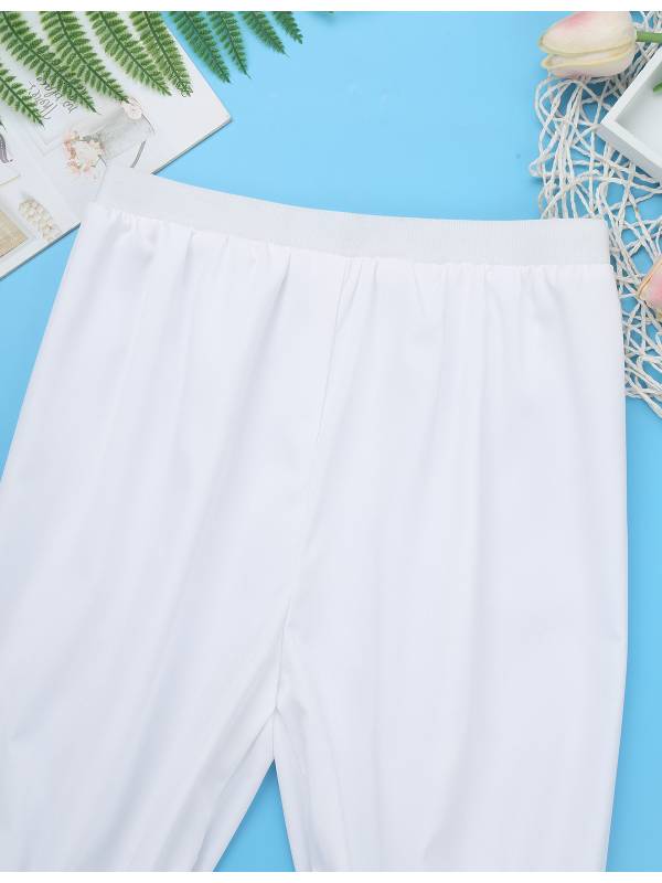Kids Girls White Victorian Pantaloons Medieval Bloomers thumb