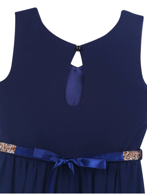 Kids Girls Sleeveless V Neck Short Jumpsuit Romper Maxi Party Dress thumb