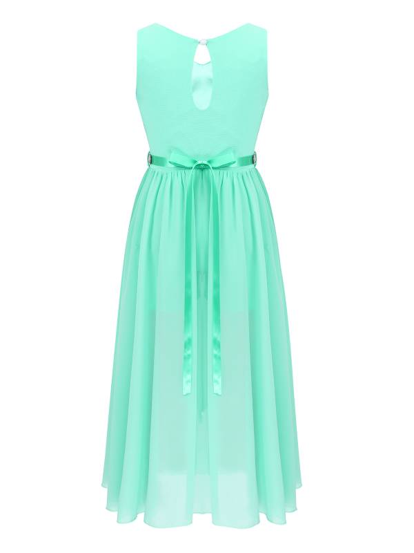 Kids Girls Sleeveless V Neck Short Jumpsuit Romper Maxi Party Dress thumb