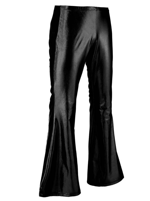 Men Shiny Metallic Bell Bottom Disco Pants thumb