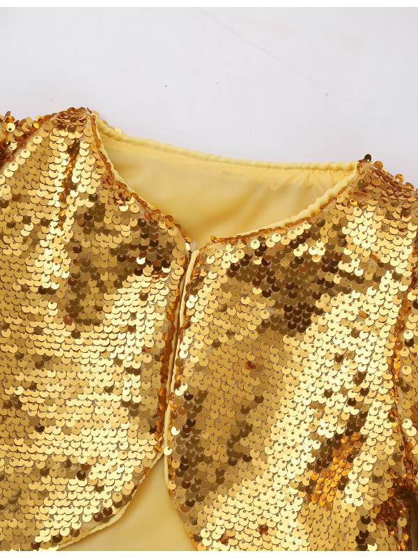 Kids Girls Allover Sequins Long Sleeve Bolero Shrug thumb