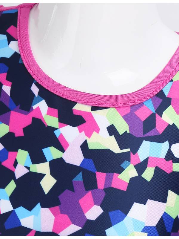 Kids Girls 2pcs Sleeveless Mesh Racer Back Crop Top and Leggings Sports Set thumb