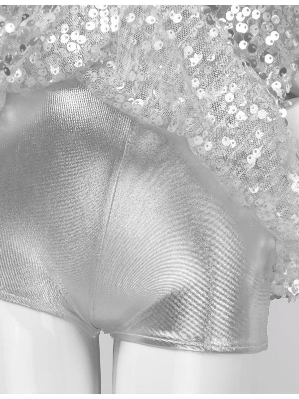 Kids Girls Backless Sequins Ballet Dance Unitard Jazz Costumes thumb