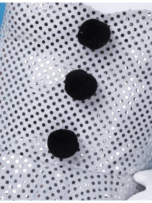 Kids Girls Christmas Sleeveless Halter Neck Sequins Snowman Costume Tutu Dress thumb