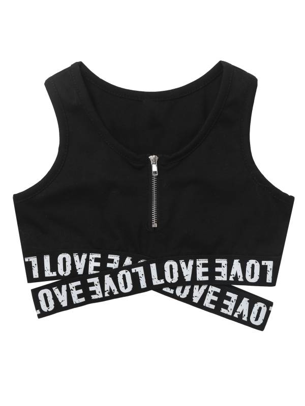 Girls 2pcs Tank Crop Top and Pants Gym Fitness Sport Set thumb