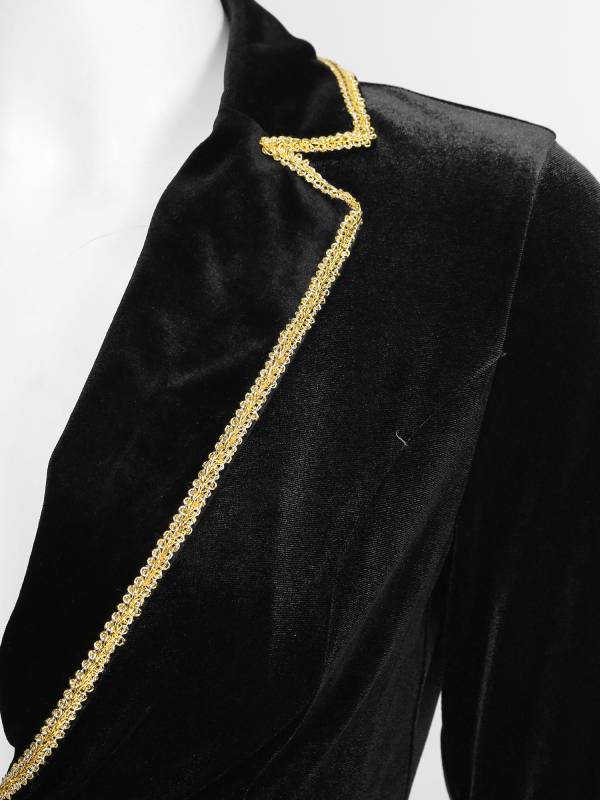 Women Long Sleeve Halloween Velvet Swallow-Tailed Coat thumb