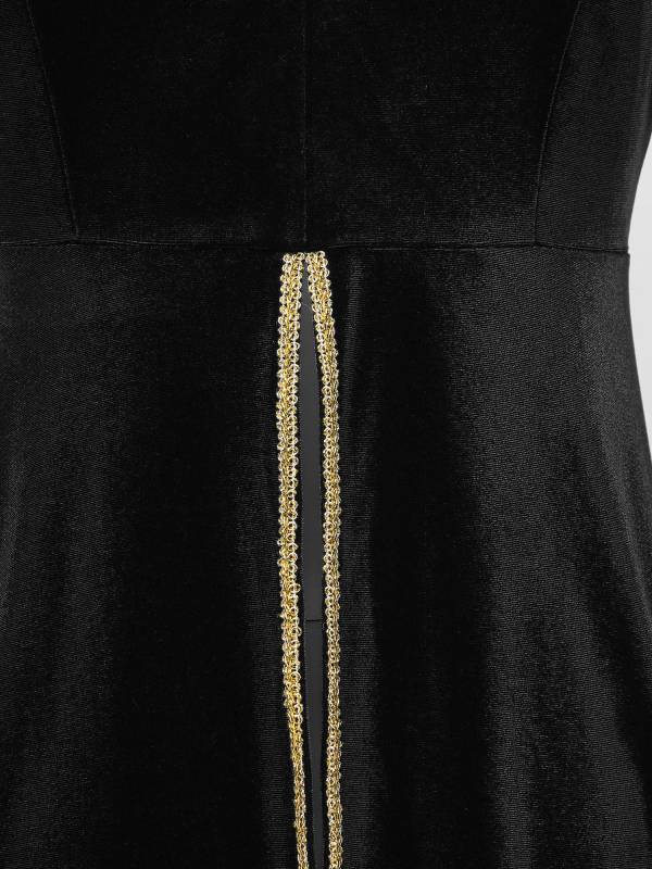 Women Long Sleeve Halloween Velvet Swallow-Tailed Coat thumb