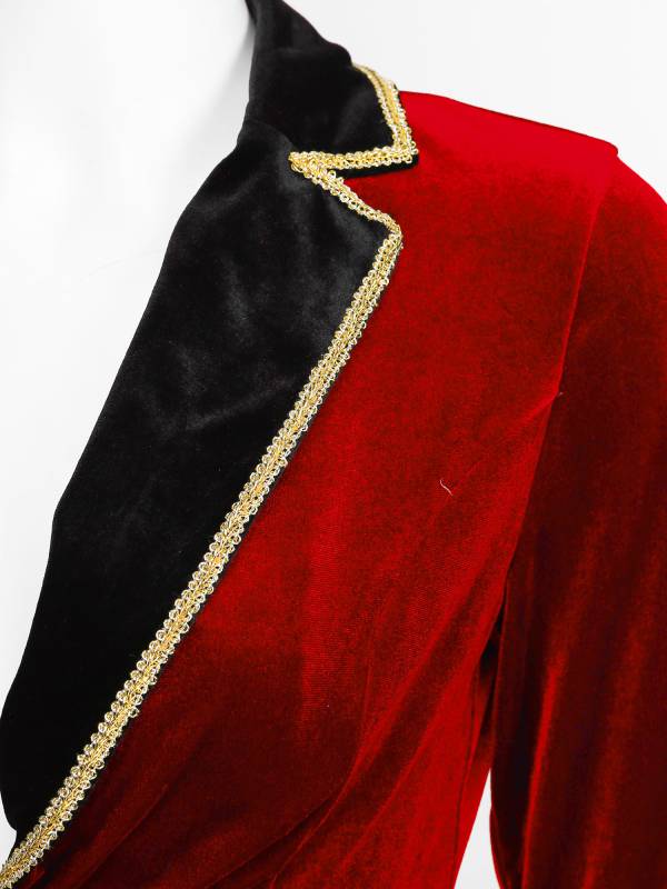 Women Long Sleeve Halloween Velvet Swallow-Tailed Coat thumb