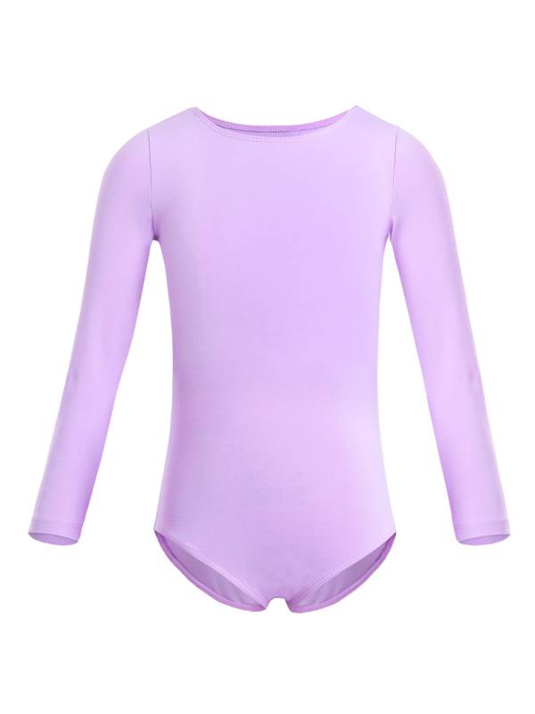 Girls 2pcs Cotton Long Sleeves Leotard with Chiffon Skirt Ballet Dance Set thumb